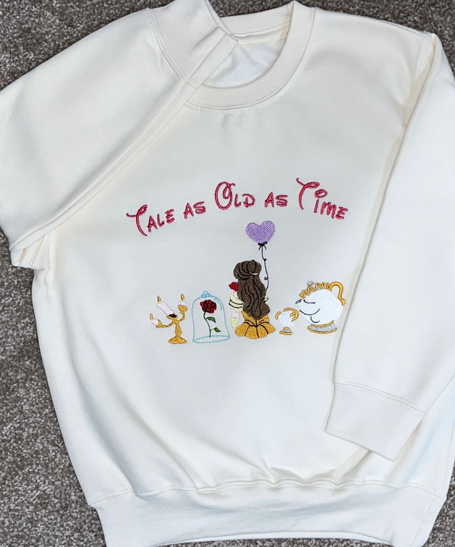 Tale As Old As Time - Embroidered Sweatshirt