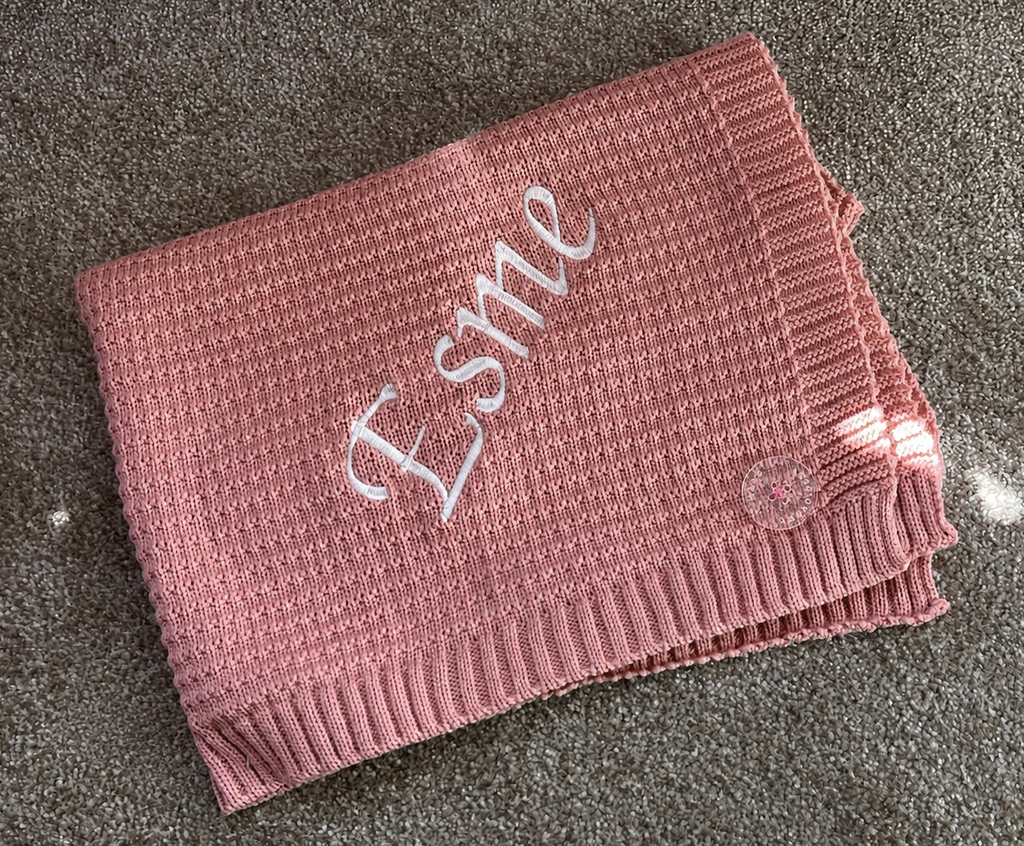 Cosy Waffle Knit Baby Blanket