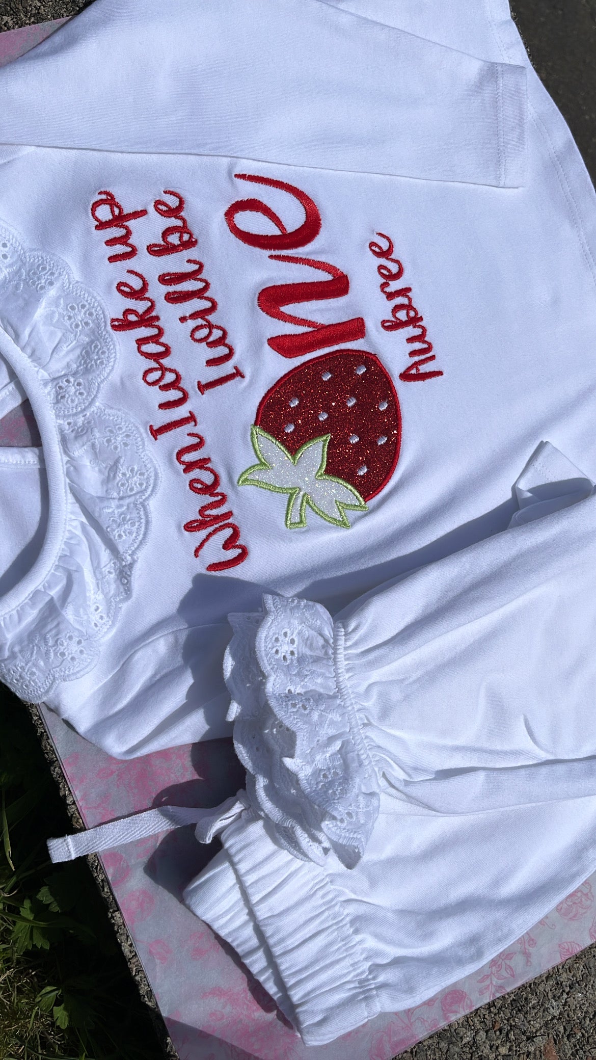 Berry 1st Birthday Frilled Pyjamas