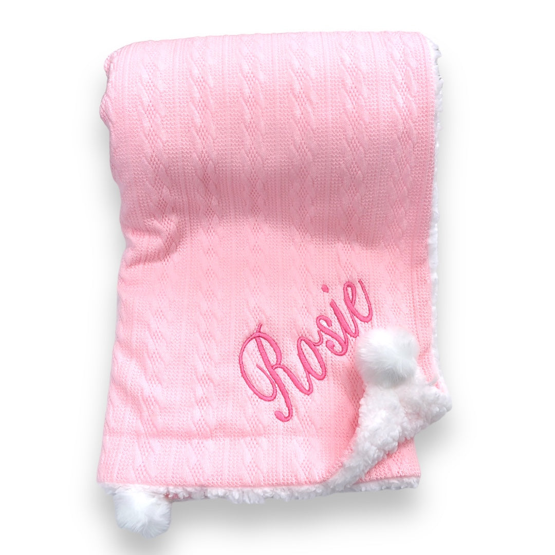 Luxury Cable Knit Baby Blanket
