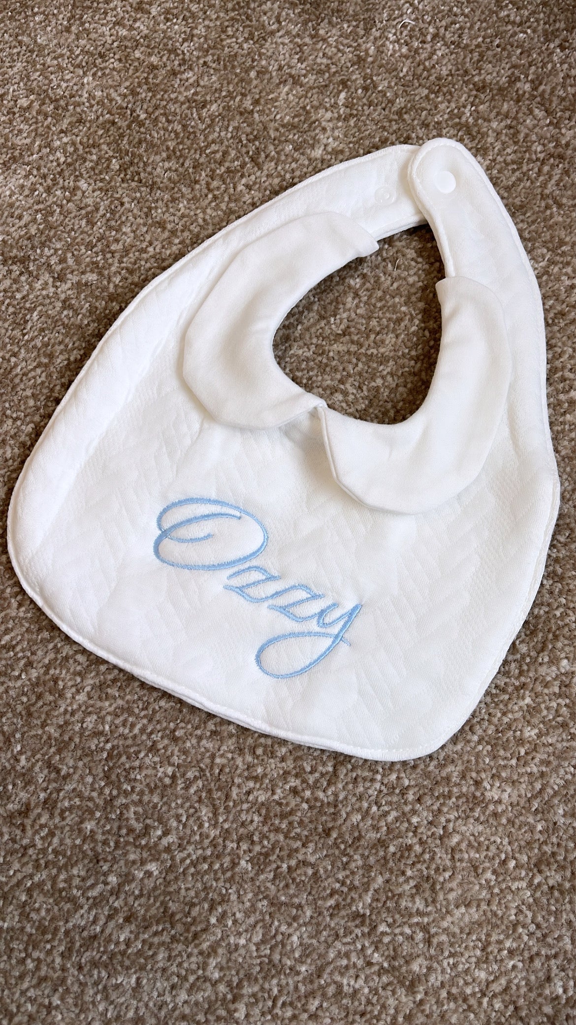 Quilted Baby Bib with Collar