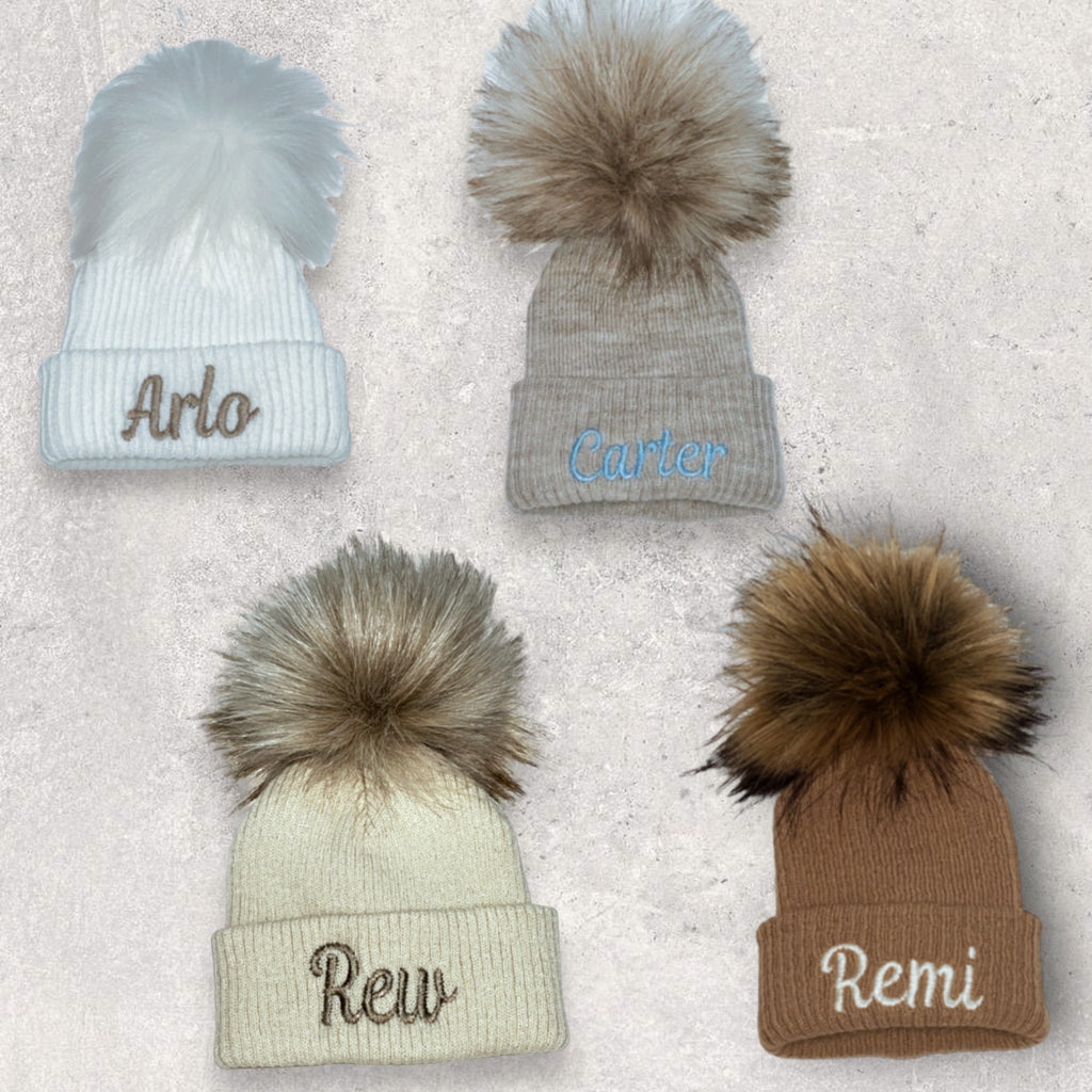 Ribbed Pom Hat