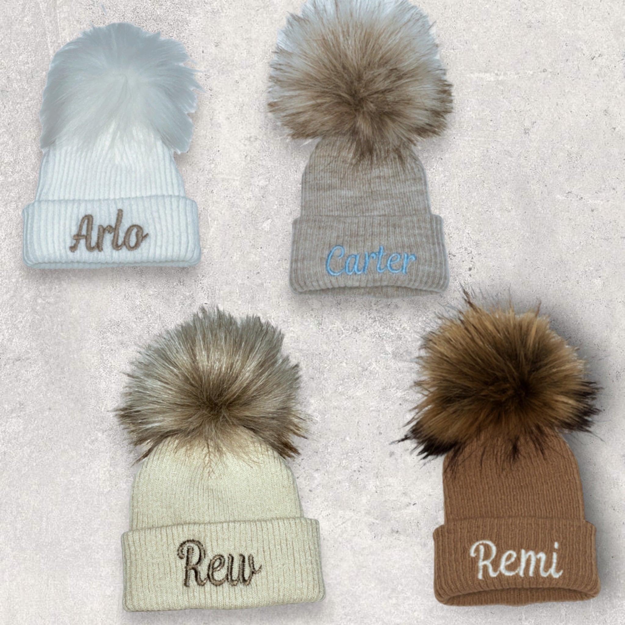 Ribbed Pom Hat