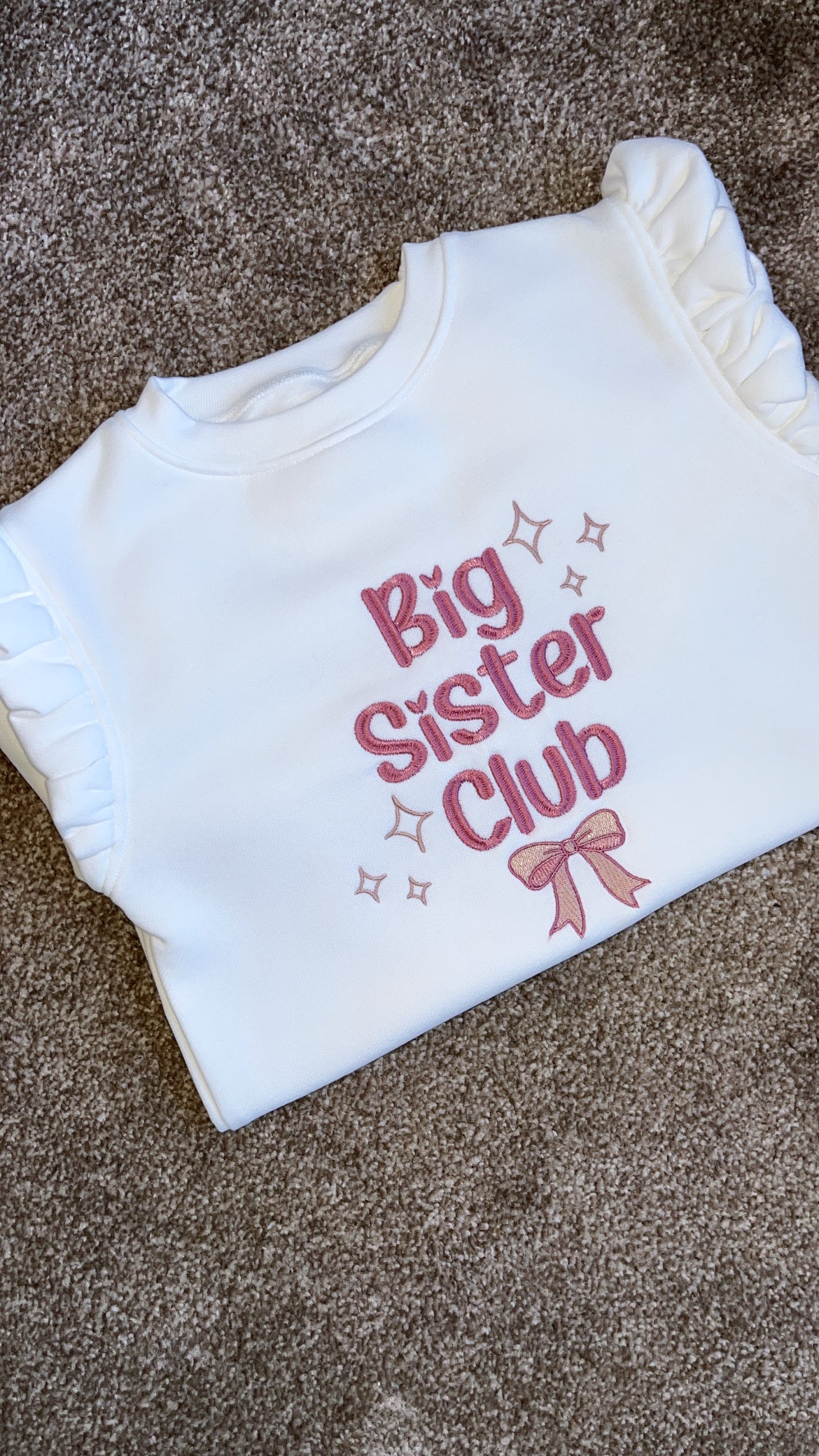 Big Sister Club Bow Sweatshirt