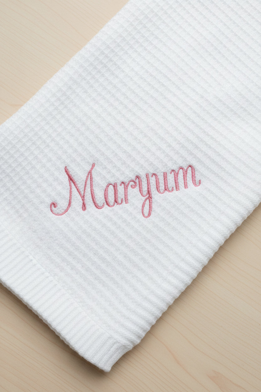 Cosy Waffle Knit Baby Blanket