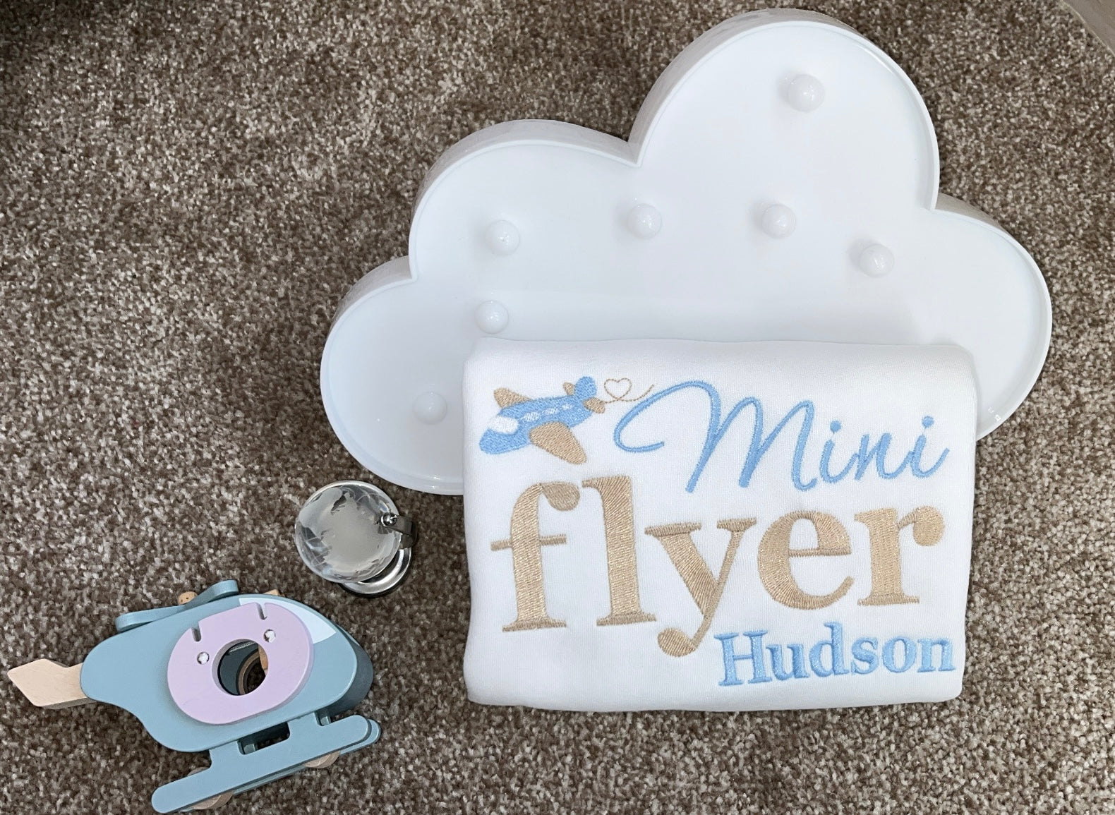 Mini Flyer - Bold Text Jet Travel Top