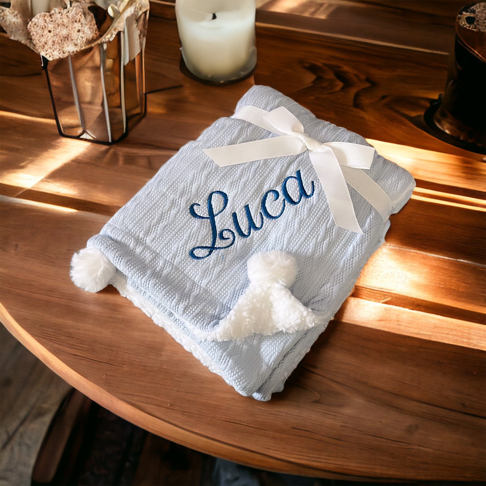 Luxury Cable Knit Baby Blanket