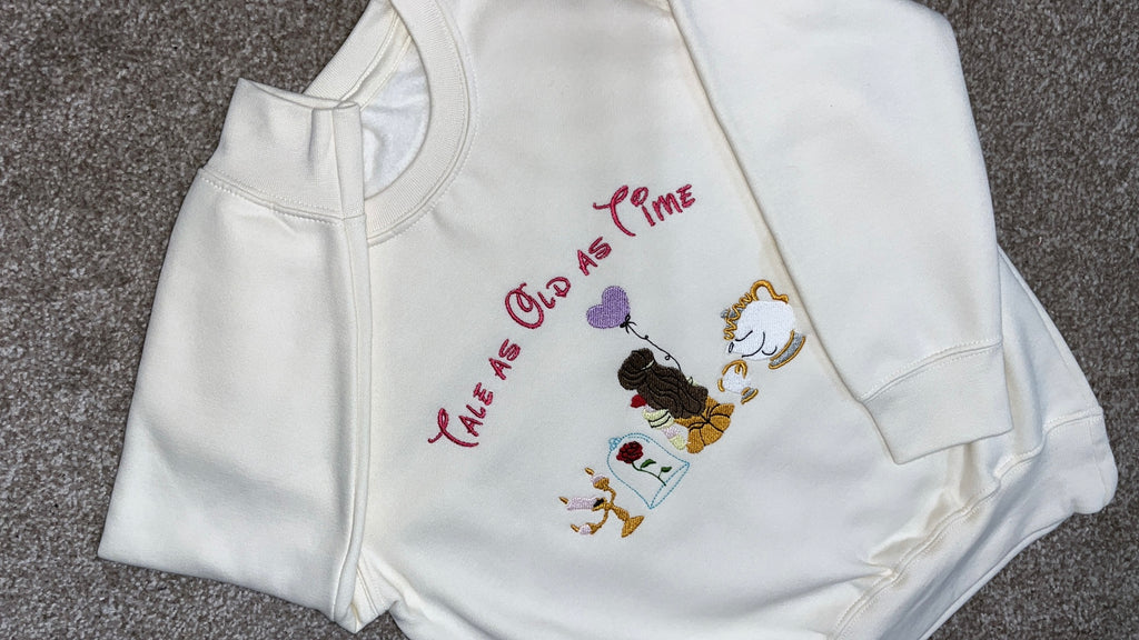 Tale As Old As Time - Embroidered Sweatshirt