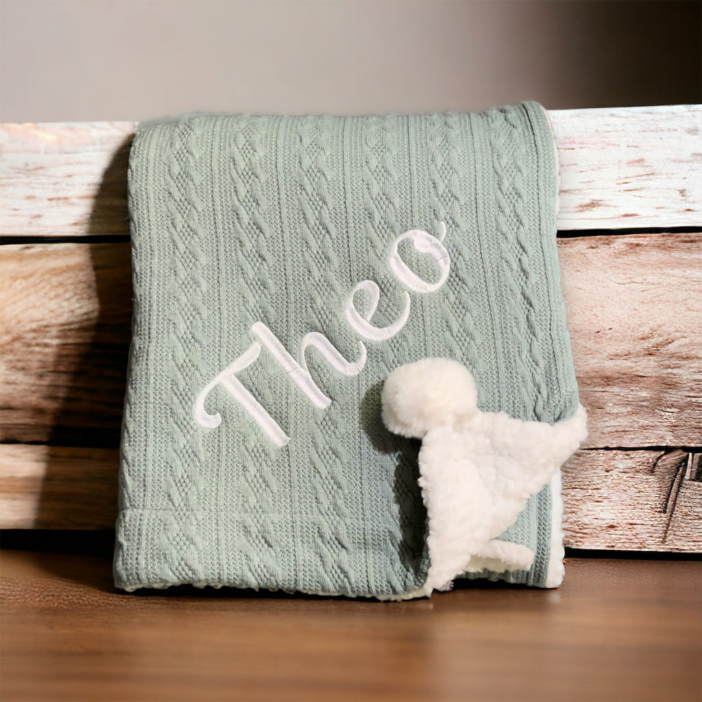 Luxury Cable Knit Baby Blanket