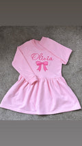 Name & Bow Sweater Dress
