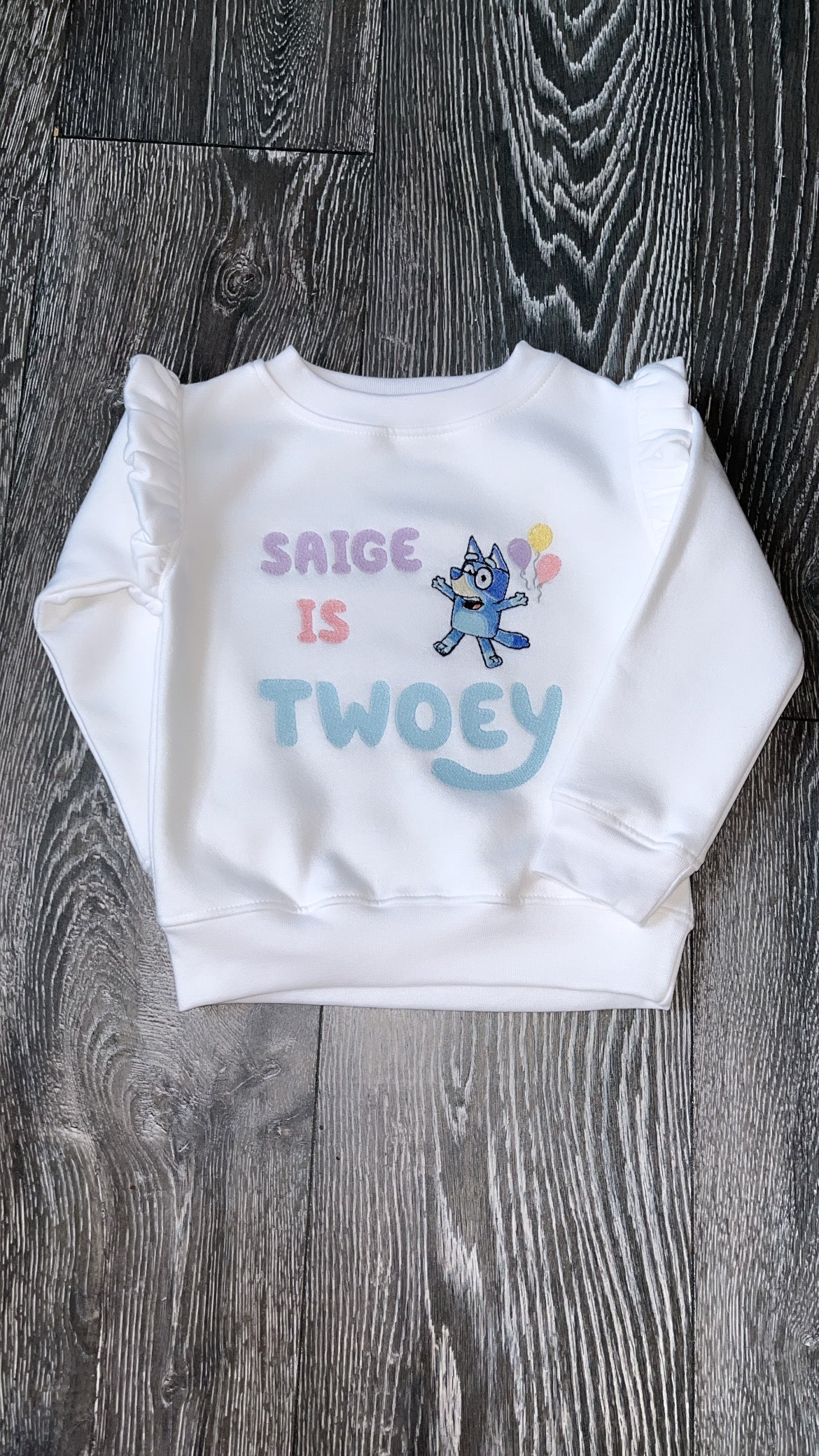 Bluey Birthday Frilly Sweatshirt