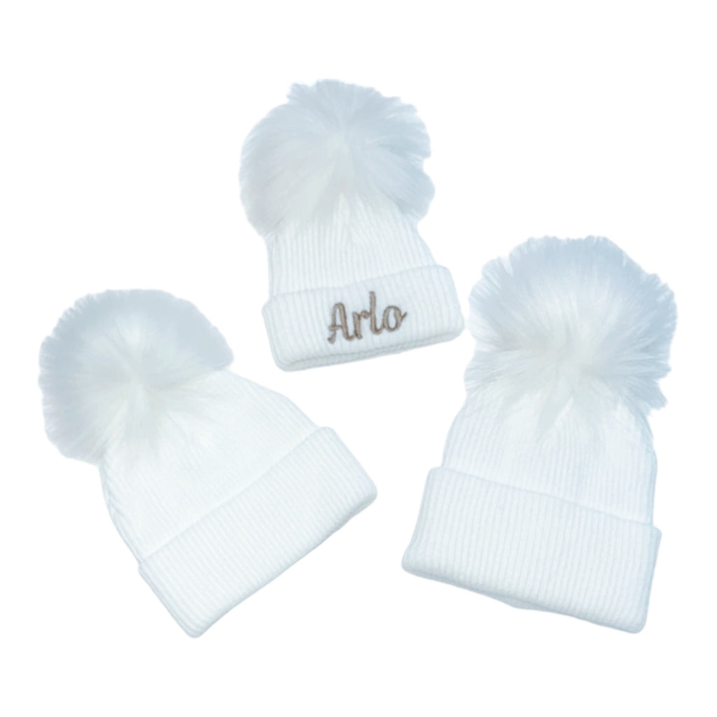 Ribbed Pom Hat