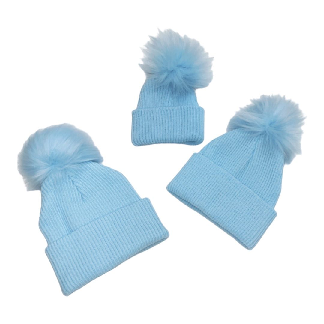 Ribbed Pom Hat