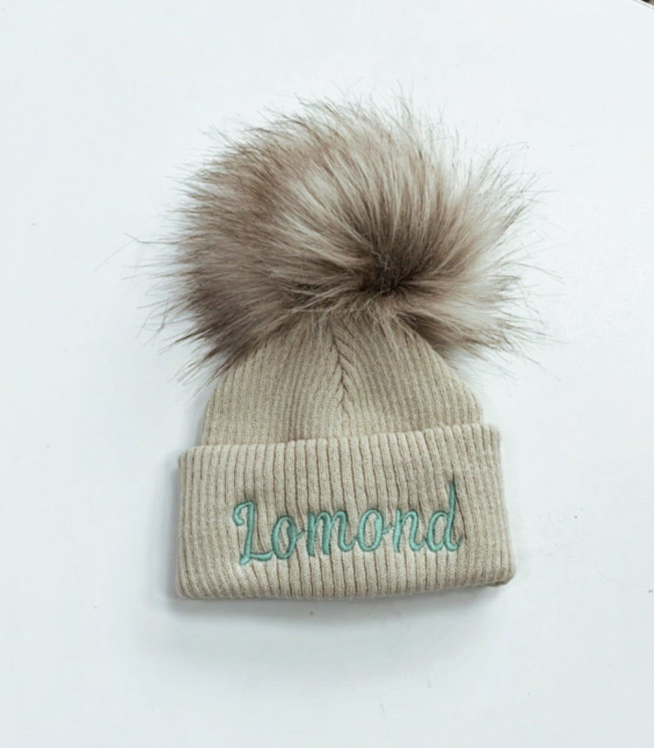 Ribbed Pom Hat