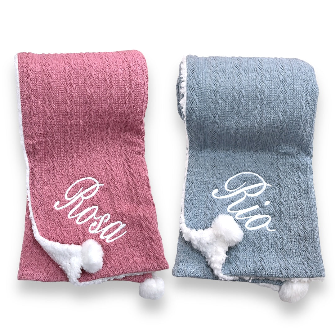 Luxury Cable Knit Baby Blanket
