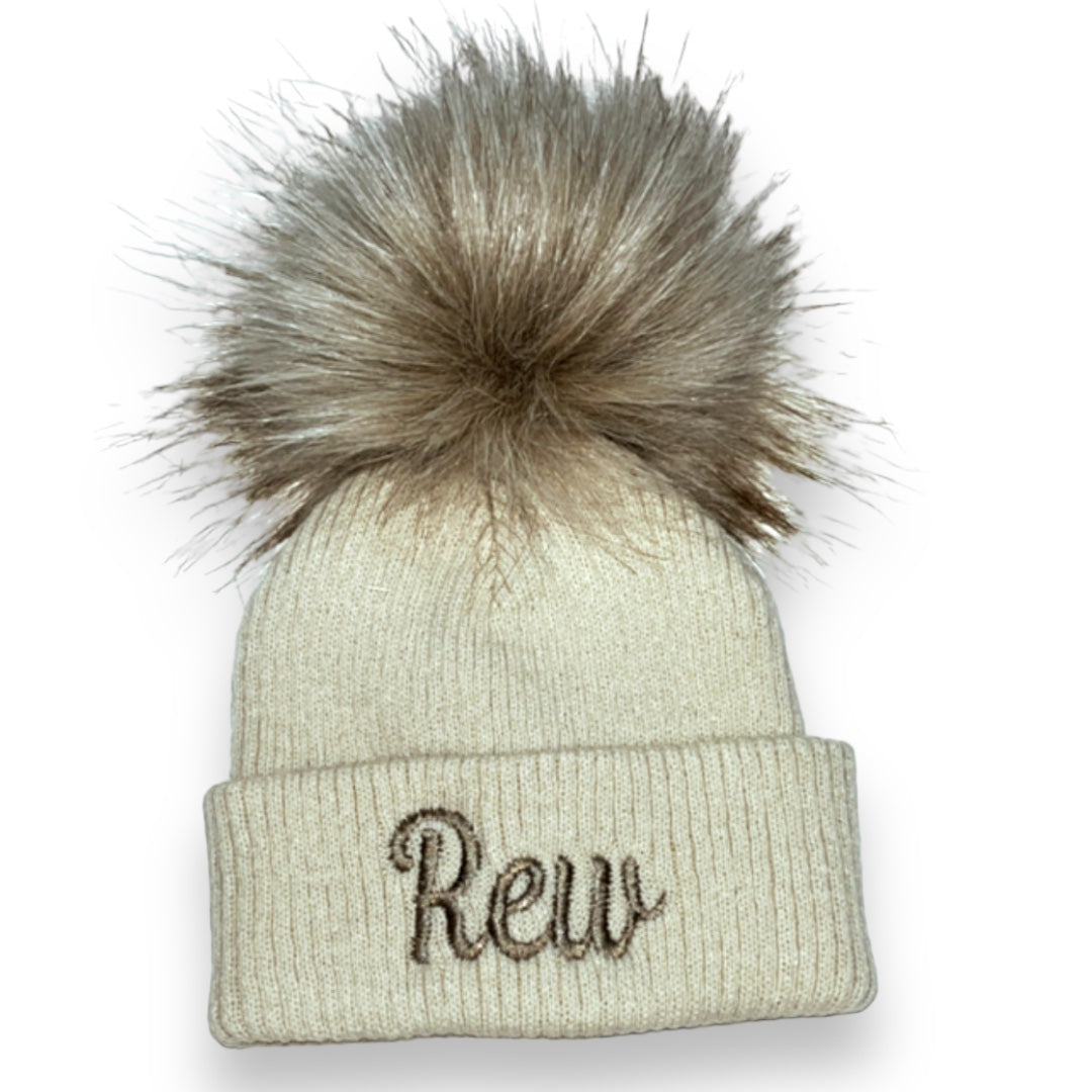 Ribbed Pom Hat