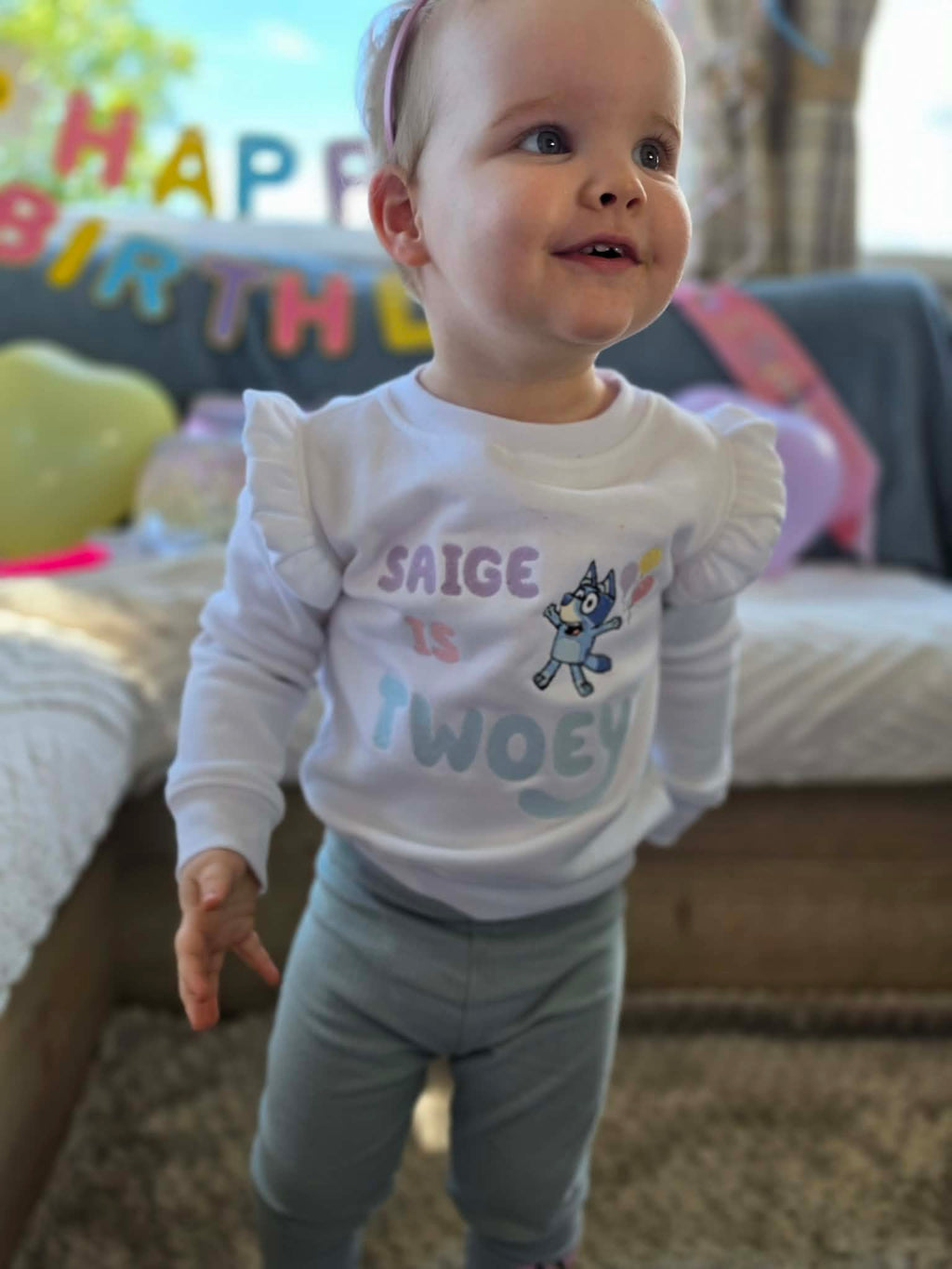 Bluey Birthday Frilly Sweatshirt