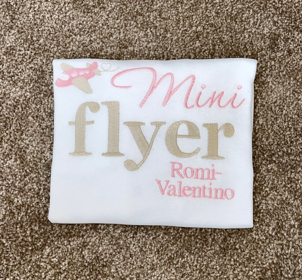 Mini Flyer - Bold Text Jet Travel Top