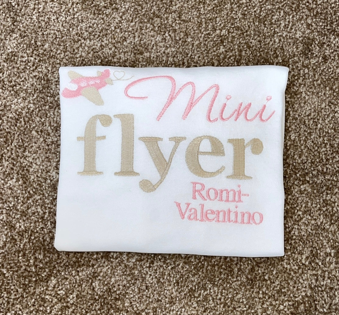 Mini Flyer - Bold Text Jet Travel Top