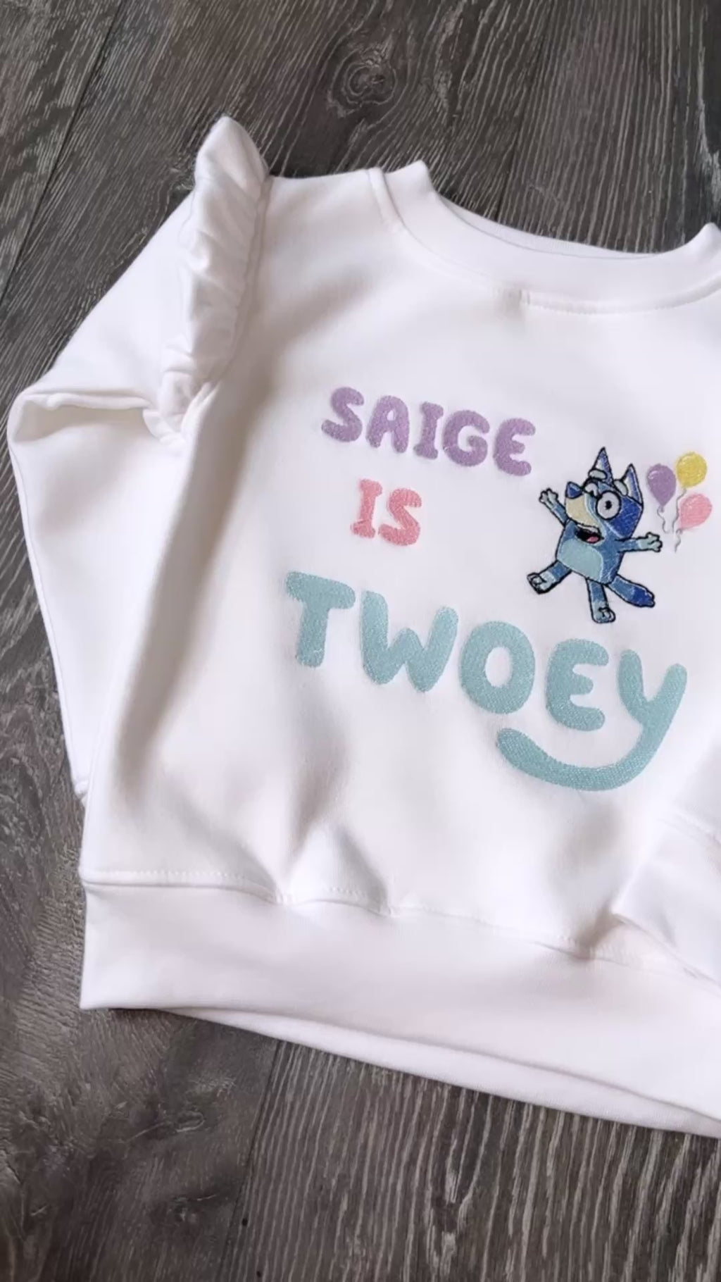 Bluey Birthday Frilly Sweatshirt